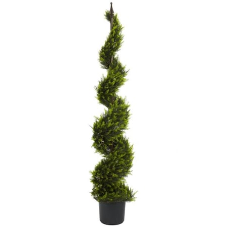 Nearly Natural Silk 5 ft. Cypress Spiral Tree 5325
